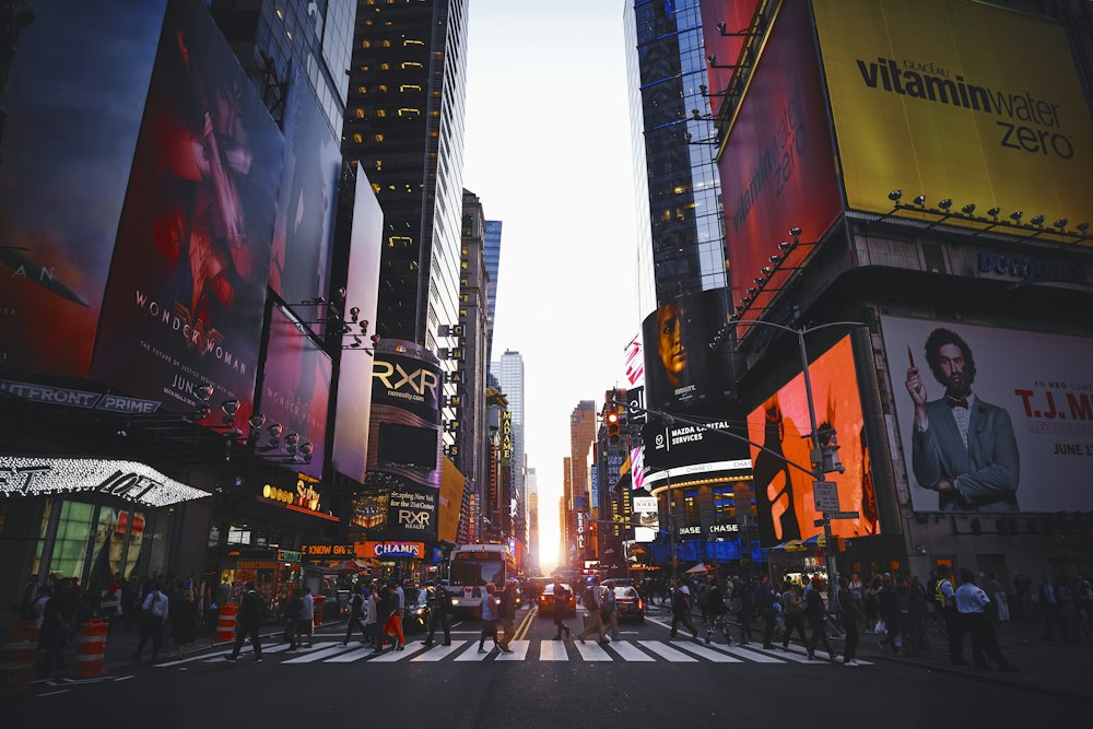 City street at golden hour